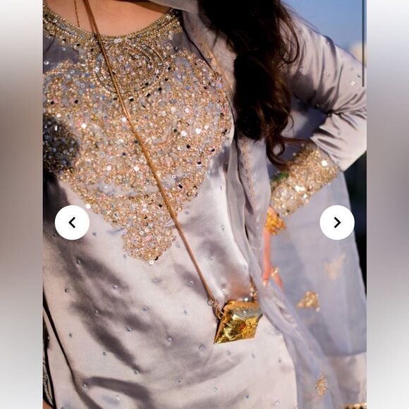 AYESHA ACCESSORIES MINI GOLD METAL BAG - Picture 2 of 6